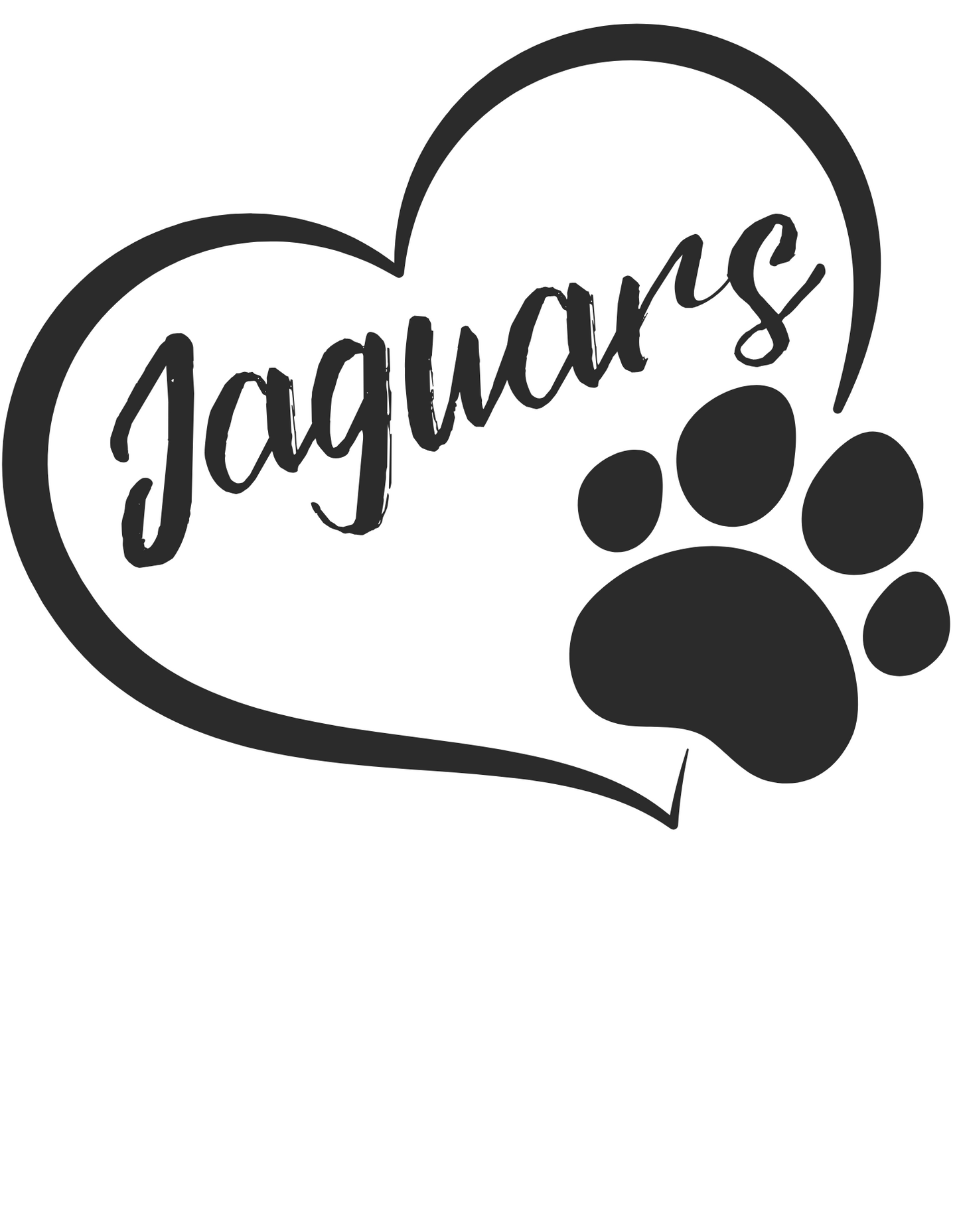 Jaguars Inside a Heart with a Paw