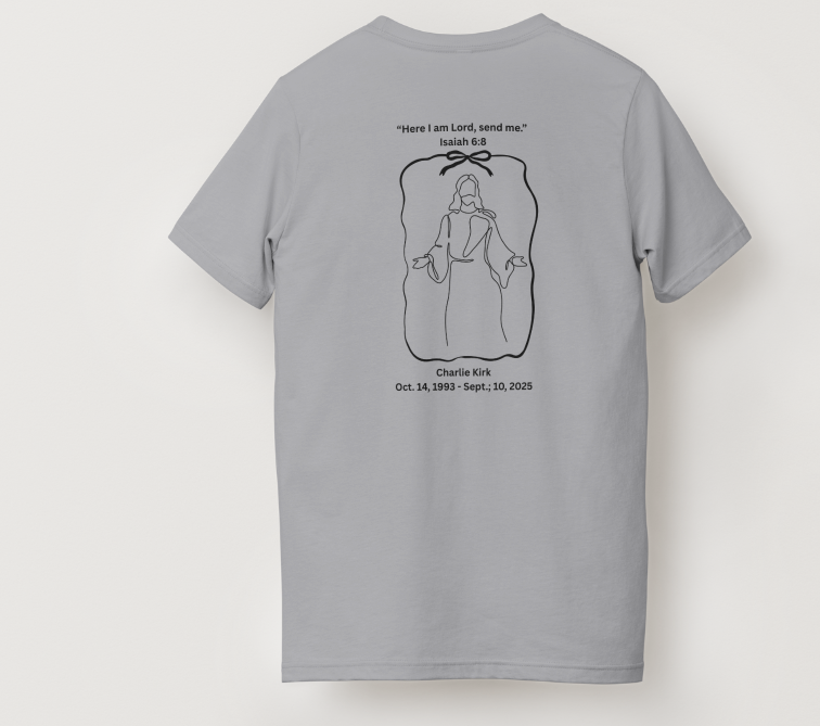 Charlie Kirk Freedom Shirt with Isaiah 6:8
