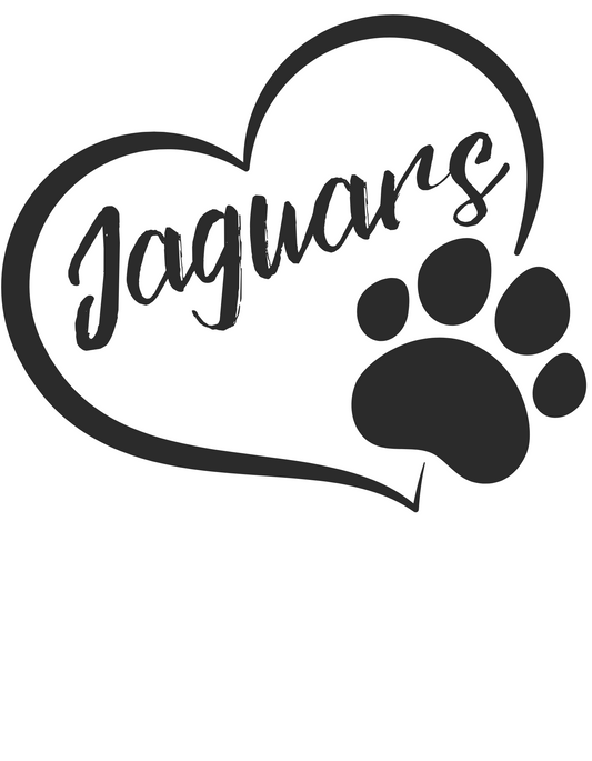 Jaguars Inside a Heart with a Paw